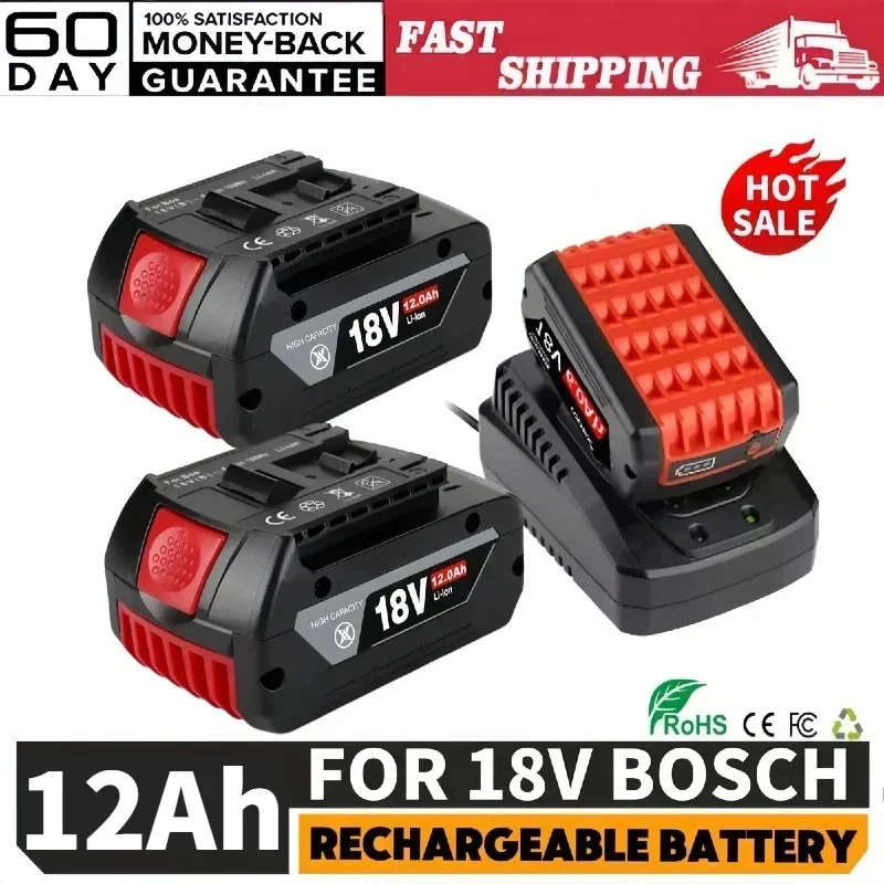

NEW For BOSCH Authentic 18V 10Ah LITHIUM-ION BATTERY GBA 18V 10Ah 18V Professional GBA GSR GSB BAT618 BAT609 W/Fuel