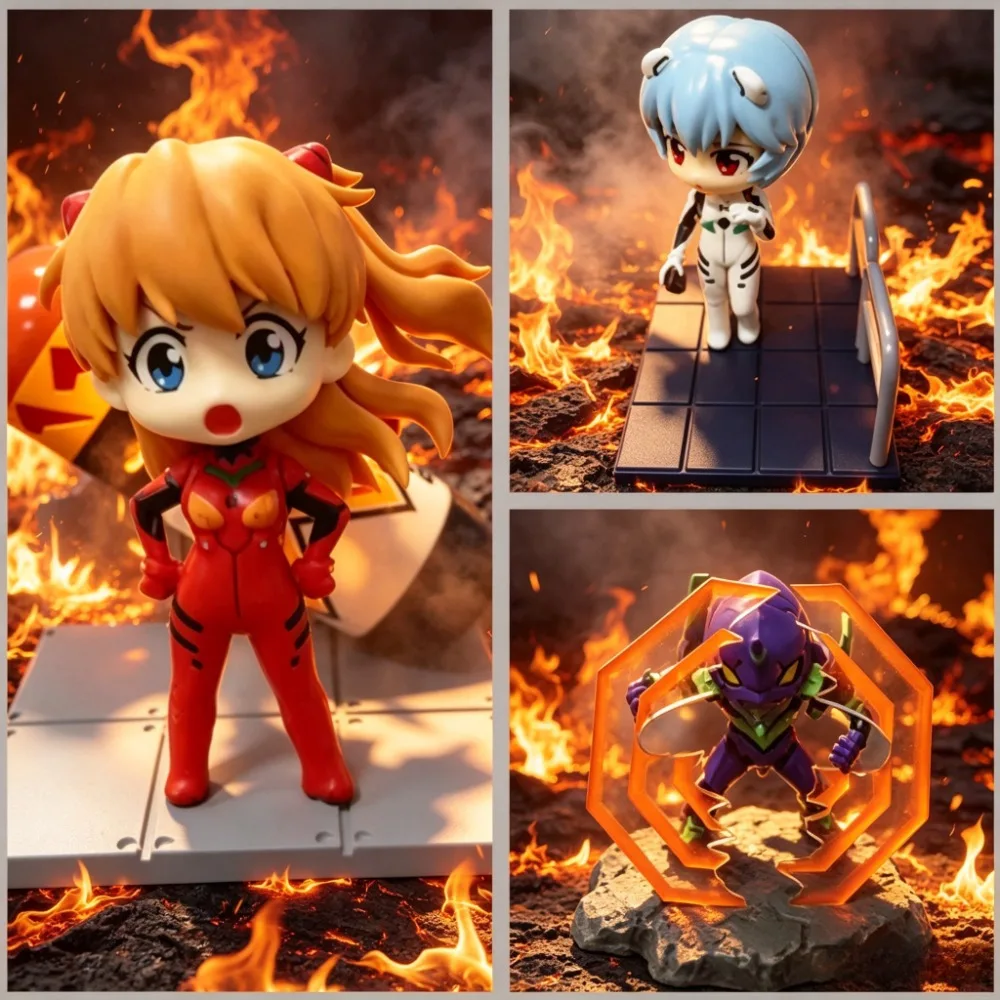 6cm 3pcs/set Anime New Century Evangelion Figure Asuka Langley Soryu Action Figures PVC Statue Model Collection Toys Gifts