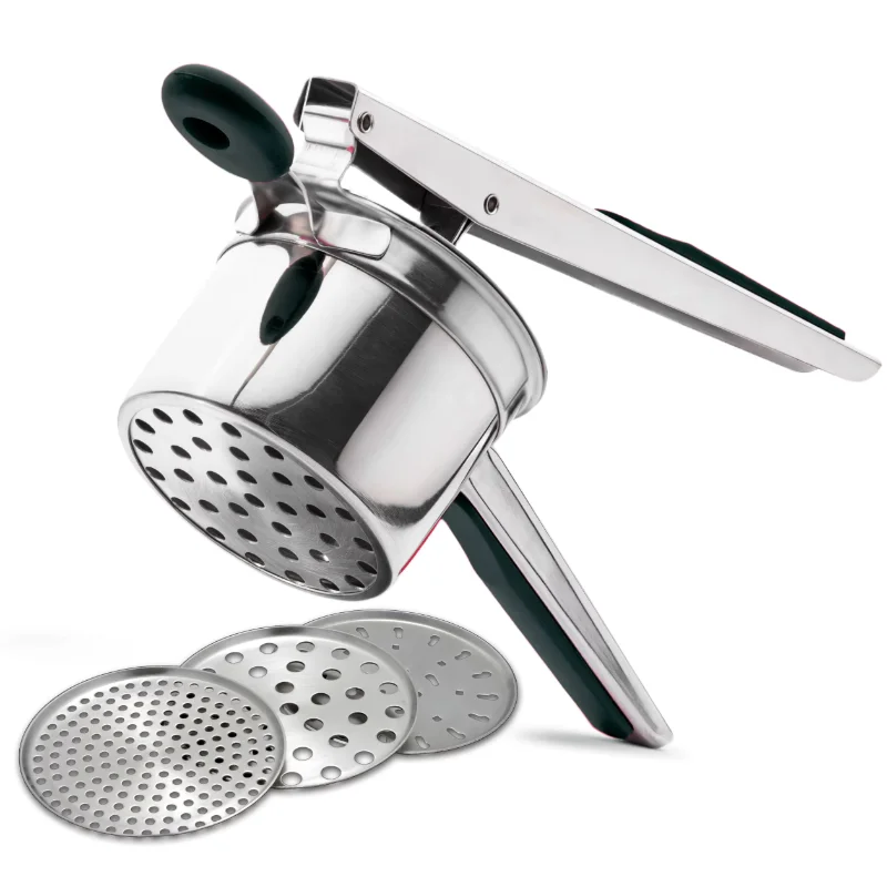 

Potato Ricer 15 oz with 3 Interchangeable Discs Manual Mash Potato Masher Stainless Steel Kitchen Too