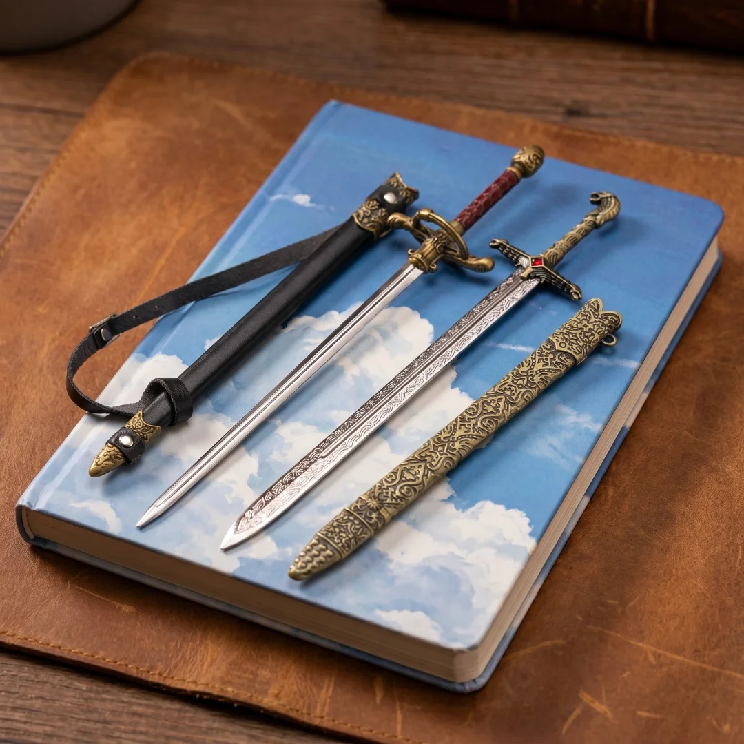 10inch Game Of Thrones Targaryen Daenerys Katana Anime Cosplay Prop Sword Ninja Knife Metal Keychain Japanese Miniature Toy Gift