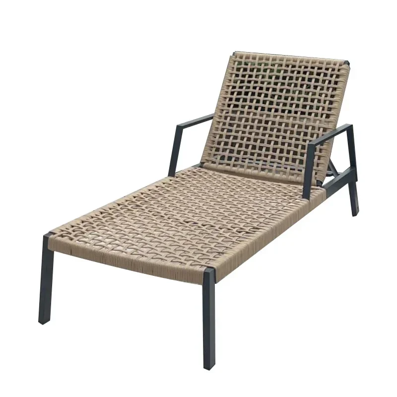 

Outdoor rattan loungers, swimming pool loungers, leisure beach chairs, villa large terrace, balcony folding chairs