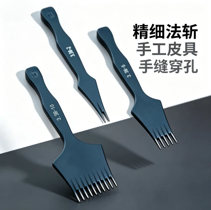 Fine Hand Leather Craft Sewing Chisel Hexagonal Pricking Iron M2 Anti Oxidation Hand Stitching Punch Tool for Leather Working