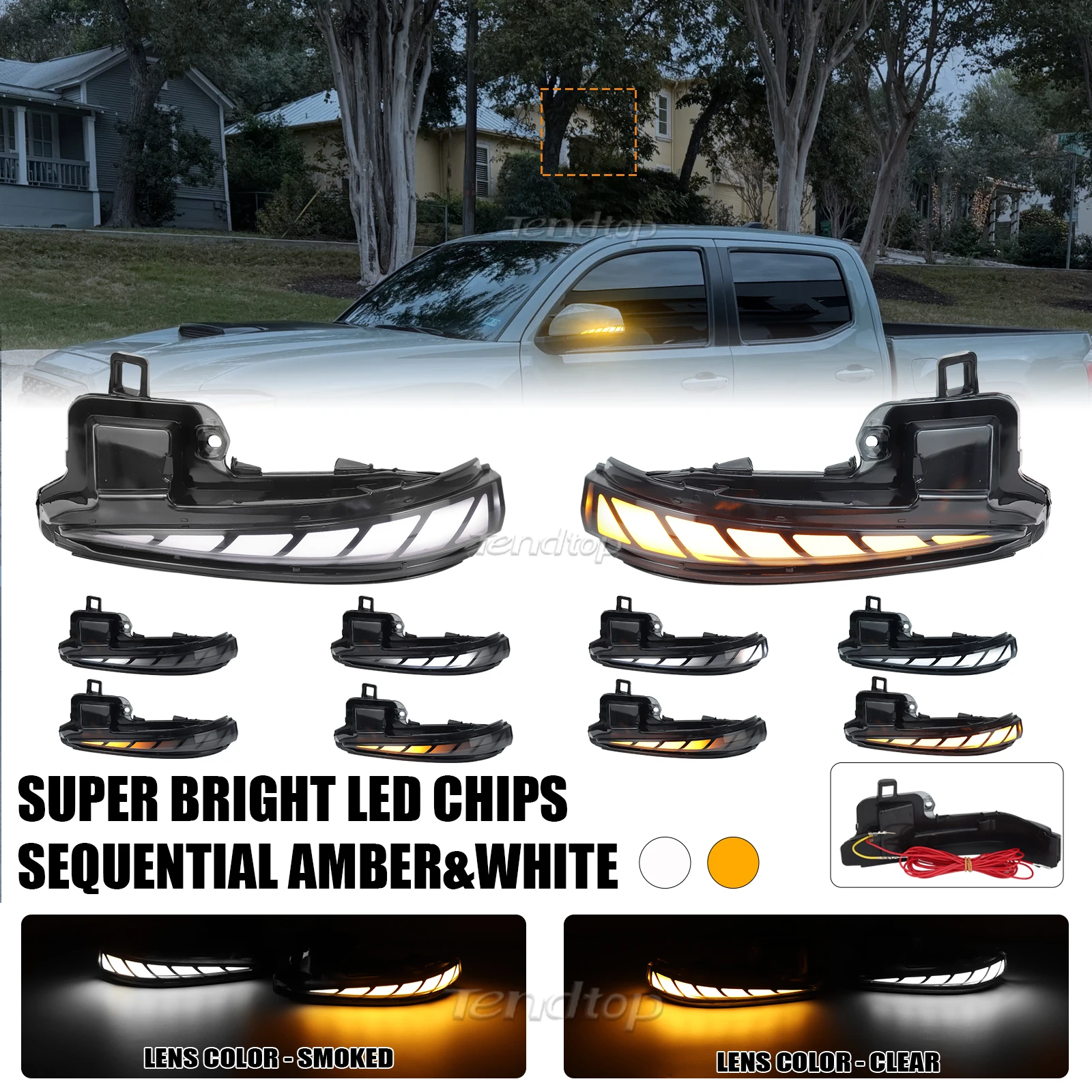 LED Dynamic Turn Signal Light Sequential Side Mirror For Toyota Alphard Vellfire AH30 Tacoma 16-2023 RAV4 2019 -2023 Highlander