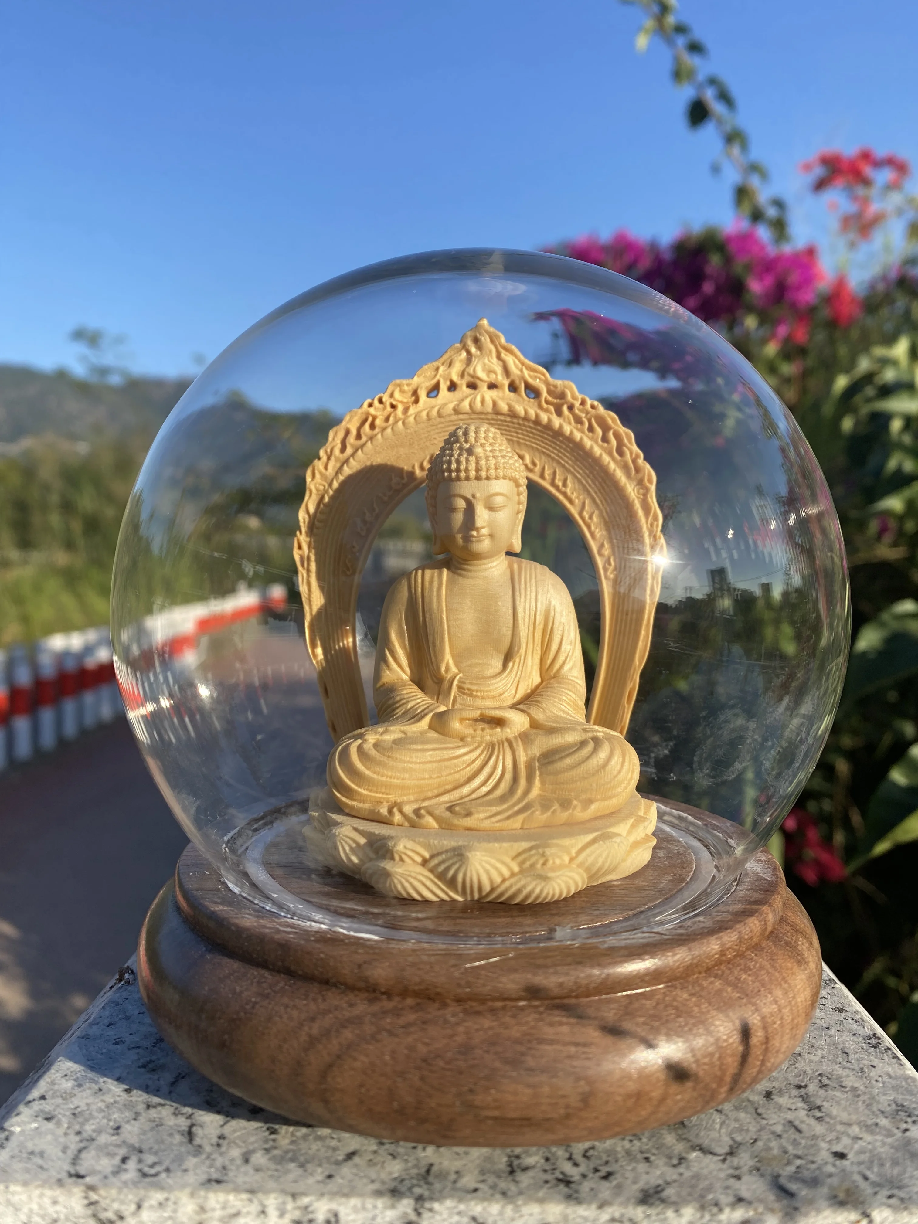 

Spiritually Enriching Collection of Six Varied Wood Buddha Statues, Including Shakyamuni and Medicine Design