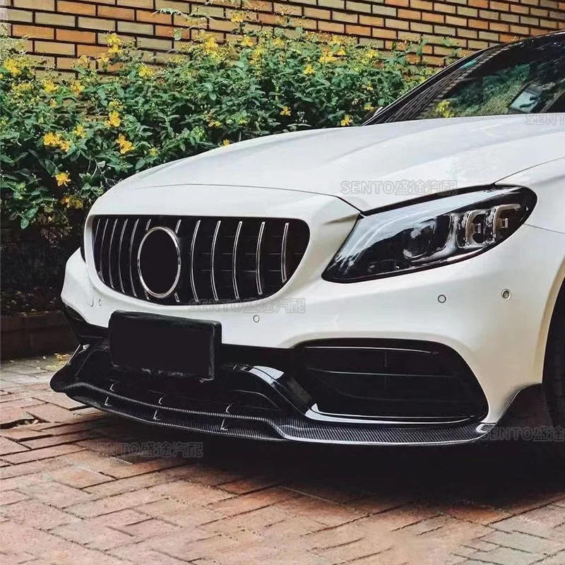 Front Bumper Grill for Mercedes Benz W205 C63 2014-2018 2019 C450 C250 C180 C200 C220 C Class Mesh Racing Grille