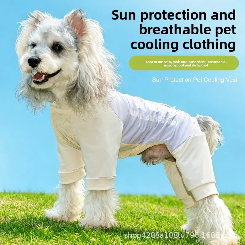 

Cooling Dog Shirt with Bug Repellent, Ice Silk Summer Vest for Small Dogs, Lightweight Anti-Insect Outdoor Pet Tee
