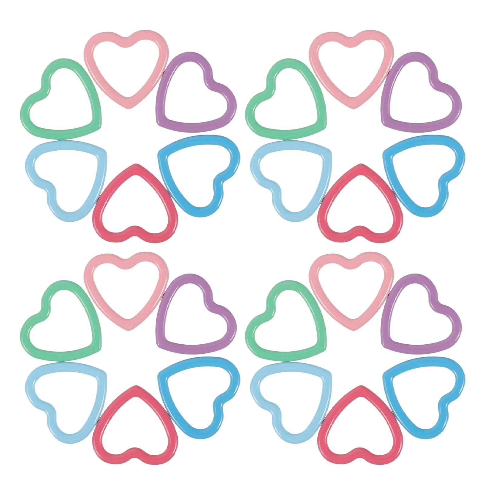 

30pcs Hollow Heart Shaped Pendant for Jewelry Making DIY Bracelet Necklace Charms Alloy Decorative Blank Accessories