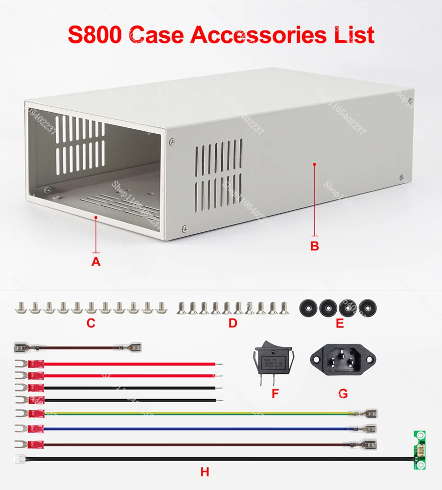 S800 Digital Power Supply Case Voltmeter Housing for RD6012 RD6012W RD6018 RD6018W