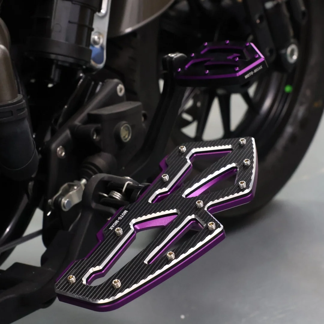 For Street Bob/Fat Bob, install the accessory foot pedal without any damage Deep anti-slip teeth, safe stepping