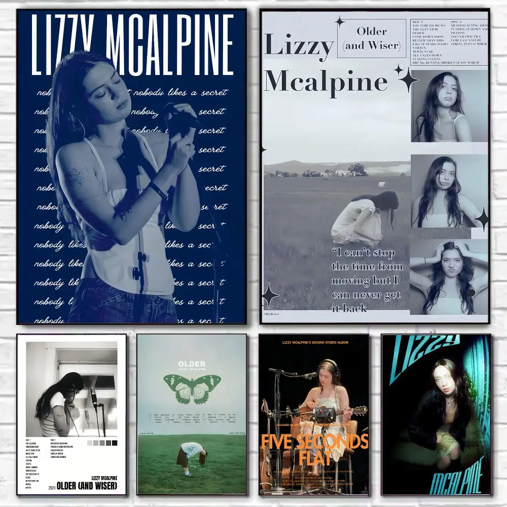 Singer Lizzy McAlpine Poster Stylish Wall Art Print for Living Room Bedroom Study Office Café Home Decor Modern Gift
