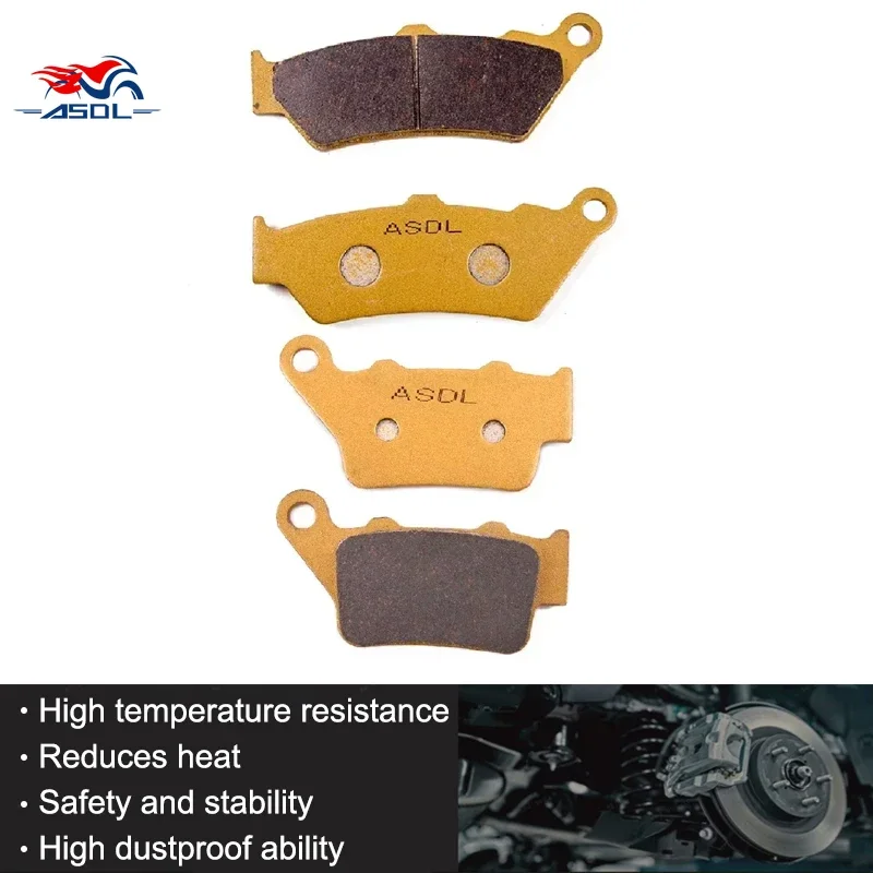 Front Rear Brake Pa…