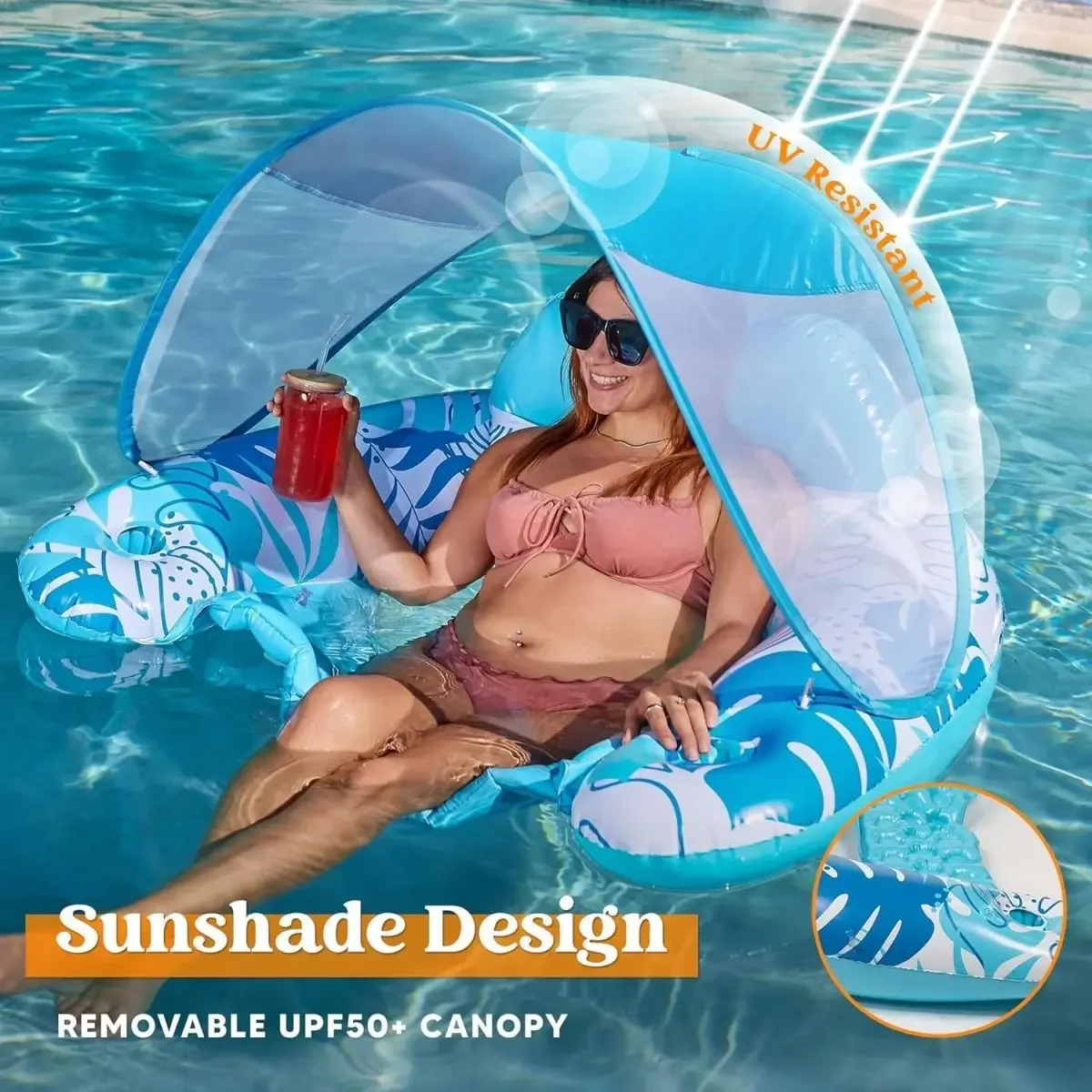 

Popular Adult Thickened And Enlarged Water Inflatable Recli ner Unisex Floating Chair Reclining Floating Row