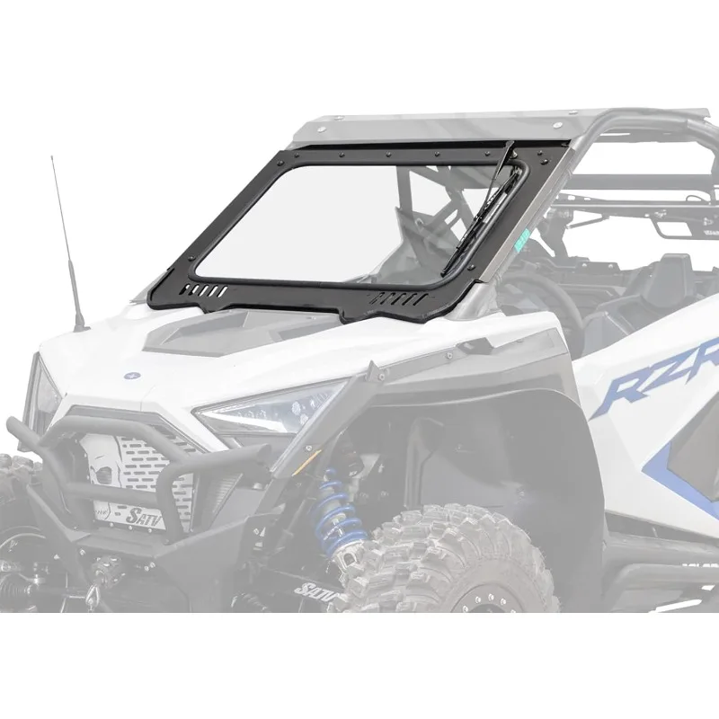 

SuperATV Glass Windshield for 2020-2024 Polaris RZR PRO XP/PRO XP 4 | Lightly Tinted to Reduce Glare | Manual Wiper Included | B