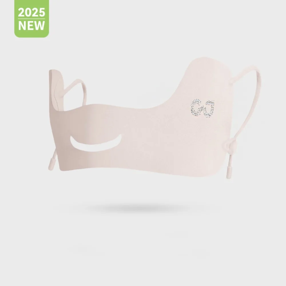 

Sunscreen Face Scarf Ice Silk Sunscreen Mask Thin Nylon Summer Face Cover Breathable Solid Color Face Gini Mask Sports