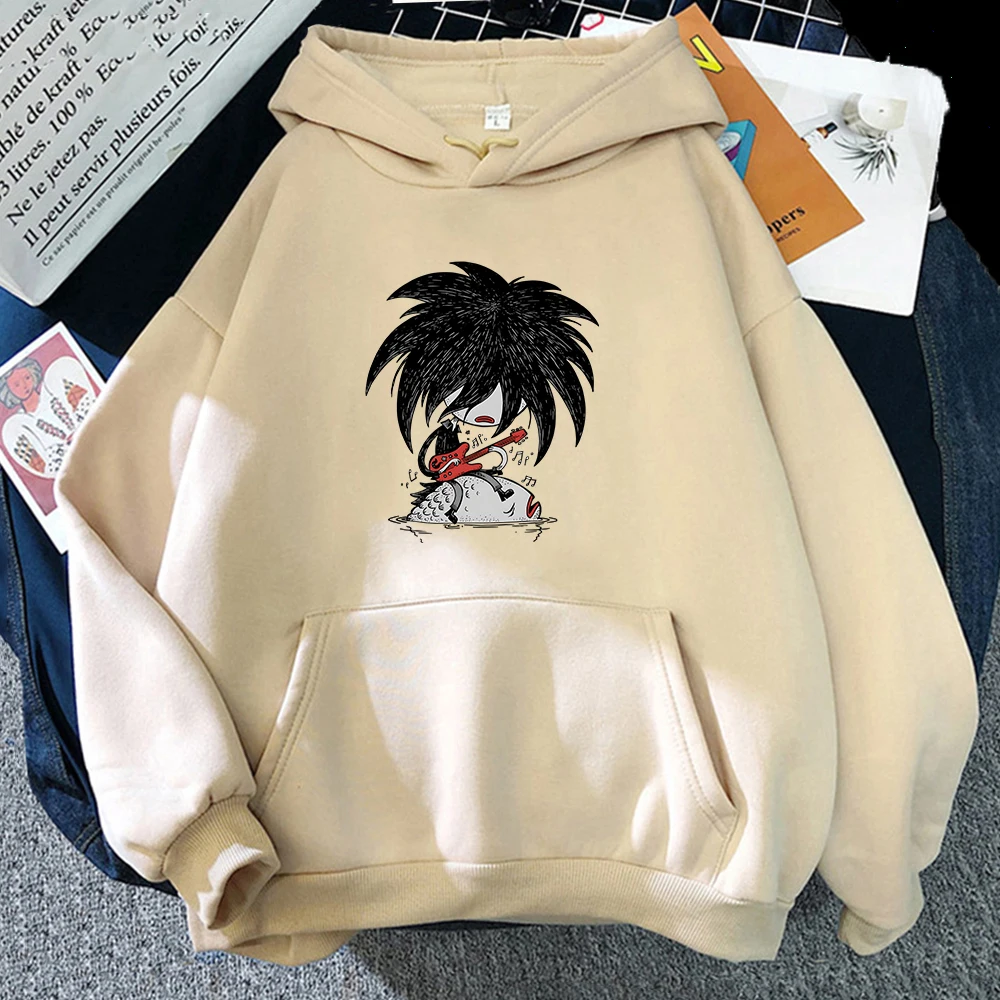 

The Cure Robert Smith Hoodies Cartoon Casual Long Sleeve Mens Sweatshirts Printing Clothes Hip Hop Music Band Graphic Pullovers