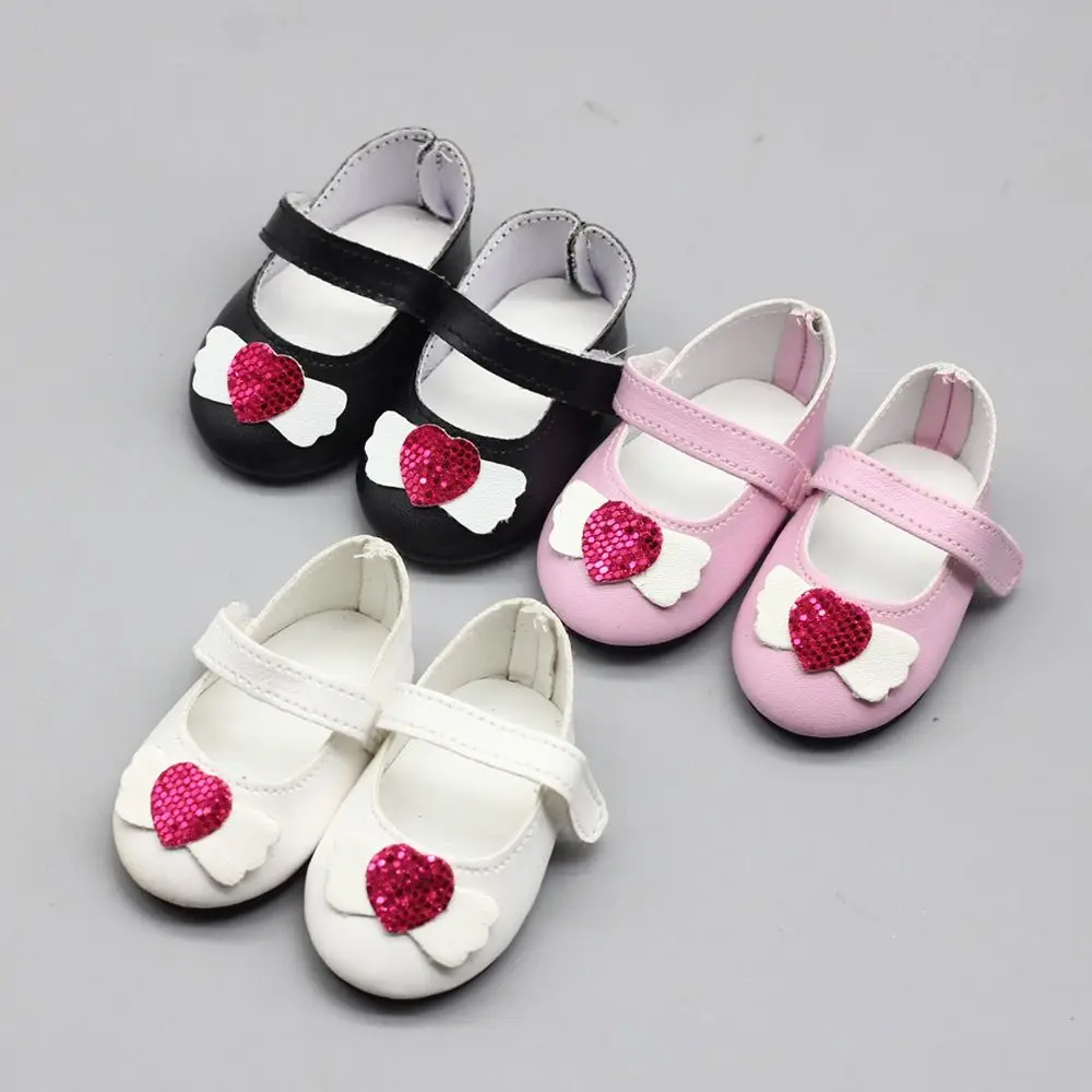 7cm Baby Doll Shoes Kids Toy Cartoon Cute Doll Cosplay Accessories PU Leather Handmade PU Leather Shoes for 1/3 BJD