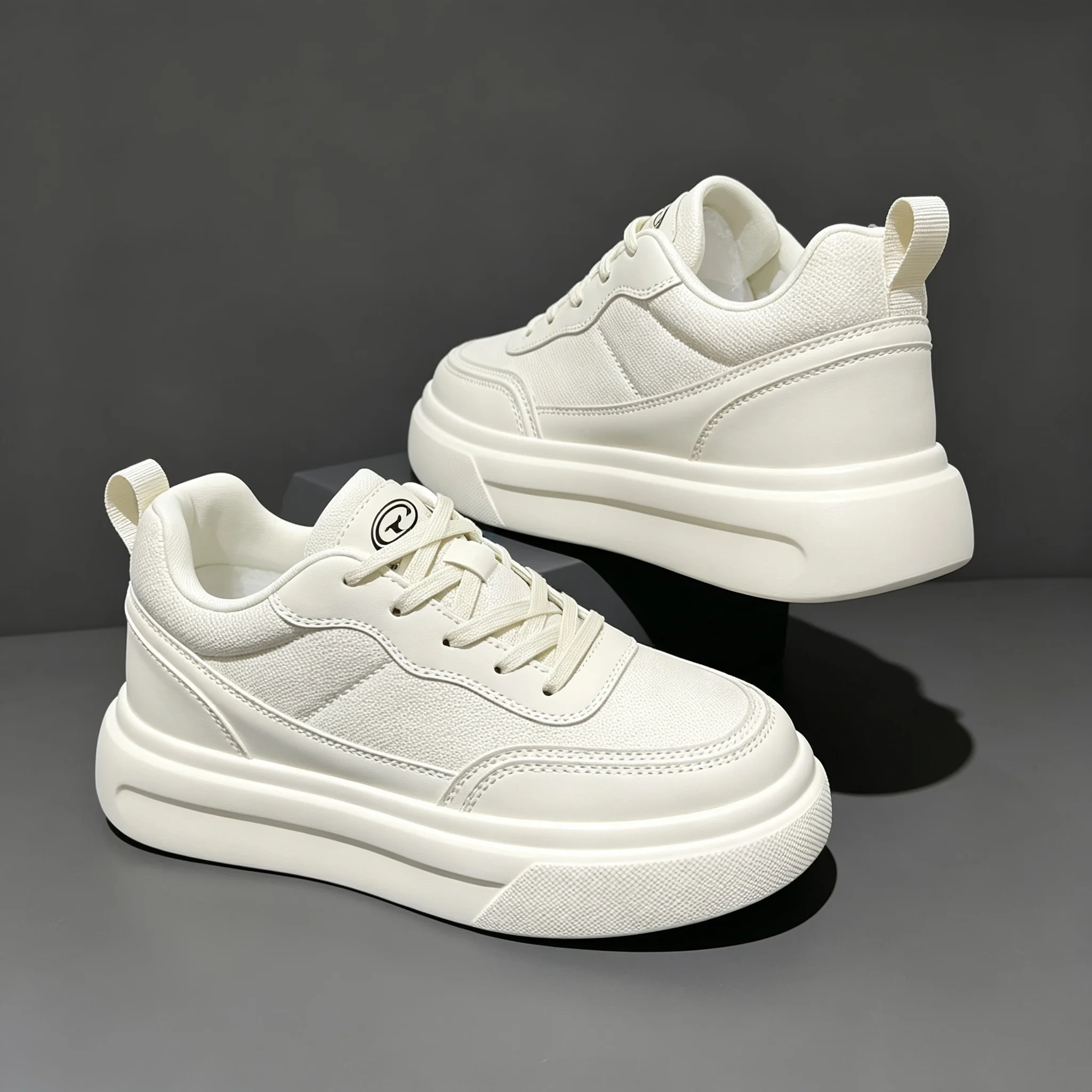 6-10CM Unsichtbare Höhenverlängerung Herren Plateau-Sneaker Schwarz Atmungsaktive Schnürschuhe Casual Höhenerhöhende Skate-Schuhe Alltagsschuhe zum Spazierengehen – Detail 24