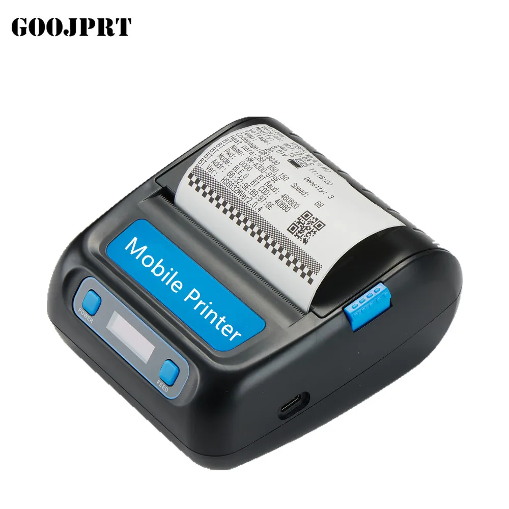 Direct Thermal Label Printer GOOJPRT PT-805 80mm Bluetooth Thermal Portable Printer Color Style with Mobile Interface Prices