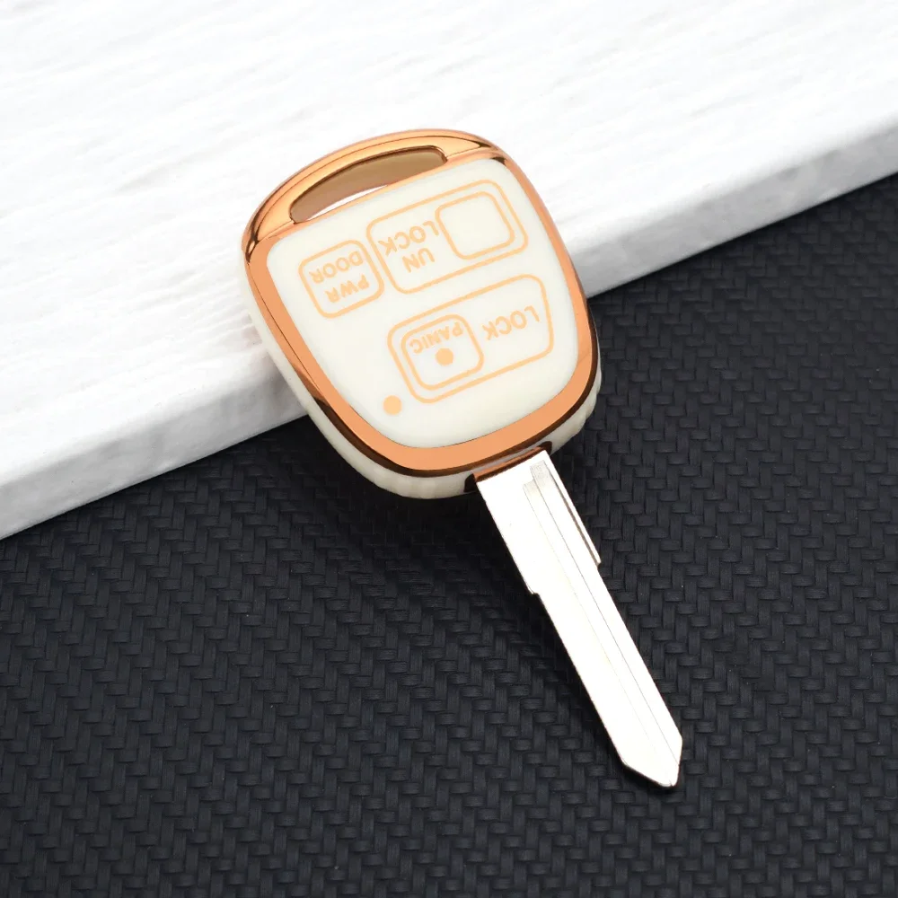 TPU Car Remote Key Shell Case for Toyota RAV4 Yaris Prado Corolla Land Cruiser Previa Replacement Auto Key Cover Protector
