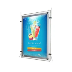 A4 Cable Lightbox Displays Real Estate Agent LED Acrylic Window Display Signs Single Side Display (1 Units/Column)