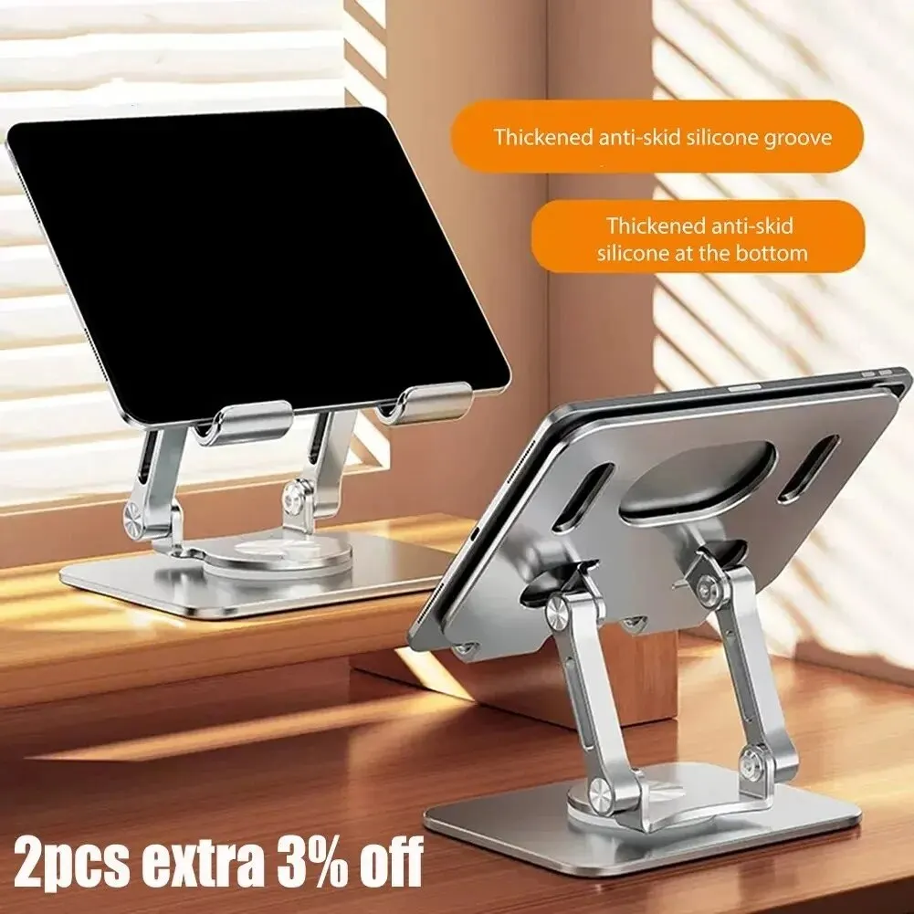 Foldable Tablet Bracket Stand 360 Rotating Hollowed Notebook Holder Desk for 4.7-12 Inch Tablet Mount for Ipad Accessories