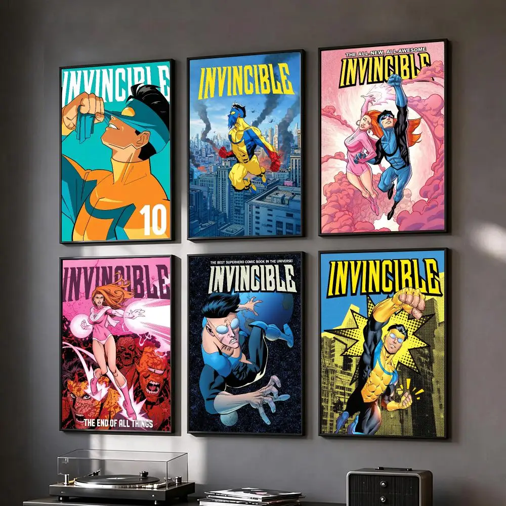 comic Invincible Poster Poster HD Printing Vintage Luxe Home Decor Wall Art for the Living Rooms Entryways Gift