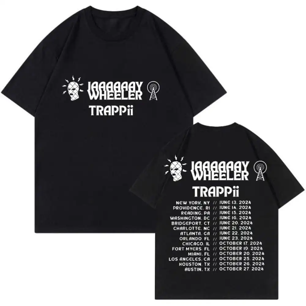 Jay Wheeler TRAPPii 2025 Tour Merch 100% Cotton Short Sleeve T-shirt Unisex Fashion Crew Neck Top Breathable Comfortable