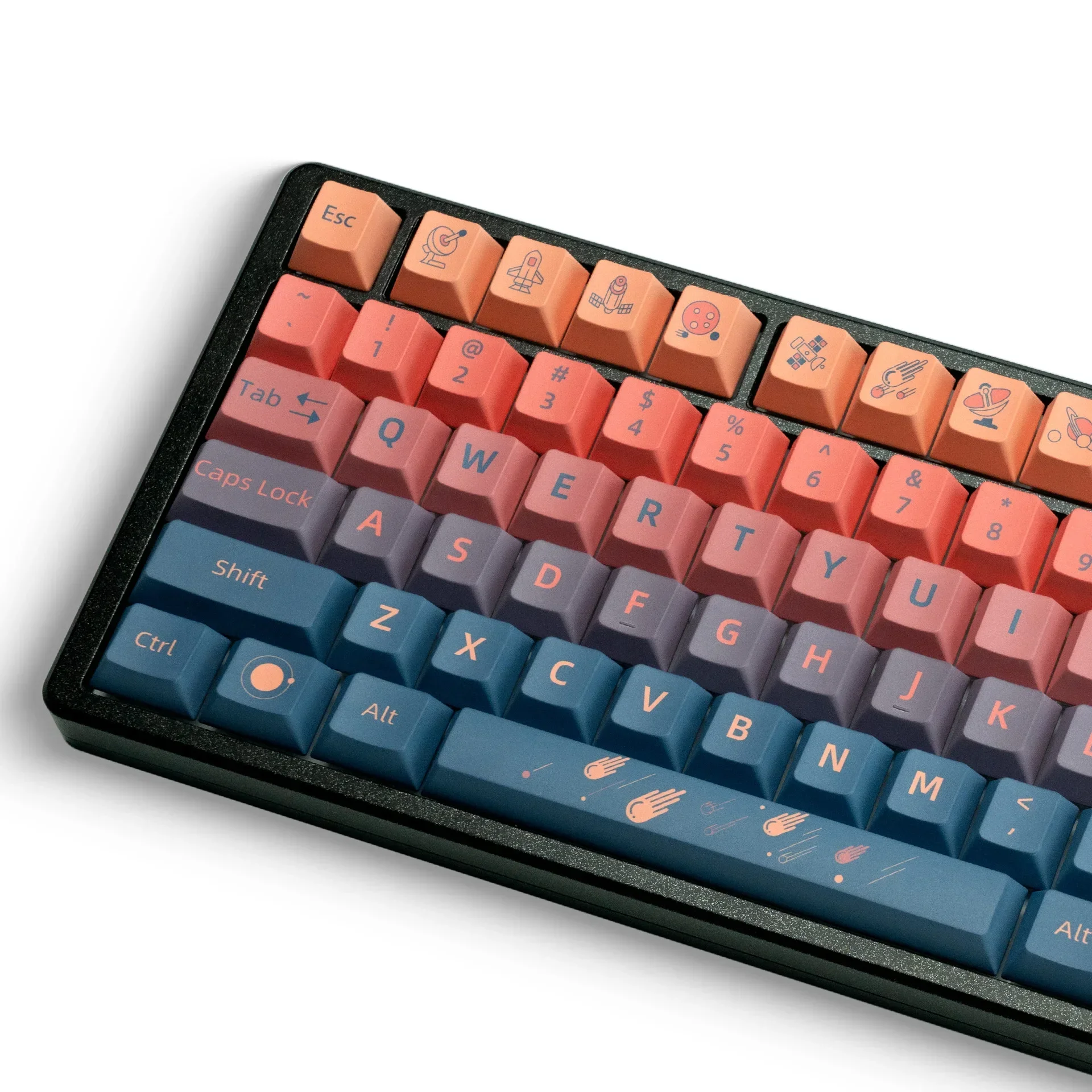 

Space Orange Five-Sided Sublimation Original Factory Height PBT Keycap 134 Keys