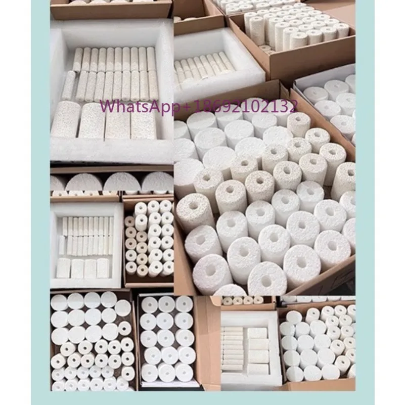 1PC Alumina Ceramic Furnace Plug for Laboratory Corundum Tubular High Temperature Resistant Thermal Insulation Tube Plug