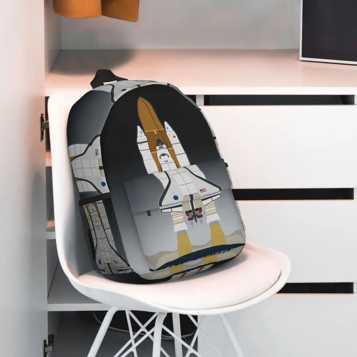Space Shuttle Rocket Backpack Student BookBag Kids School Bag Laptop Shoulder Bags for Men Women