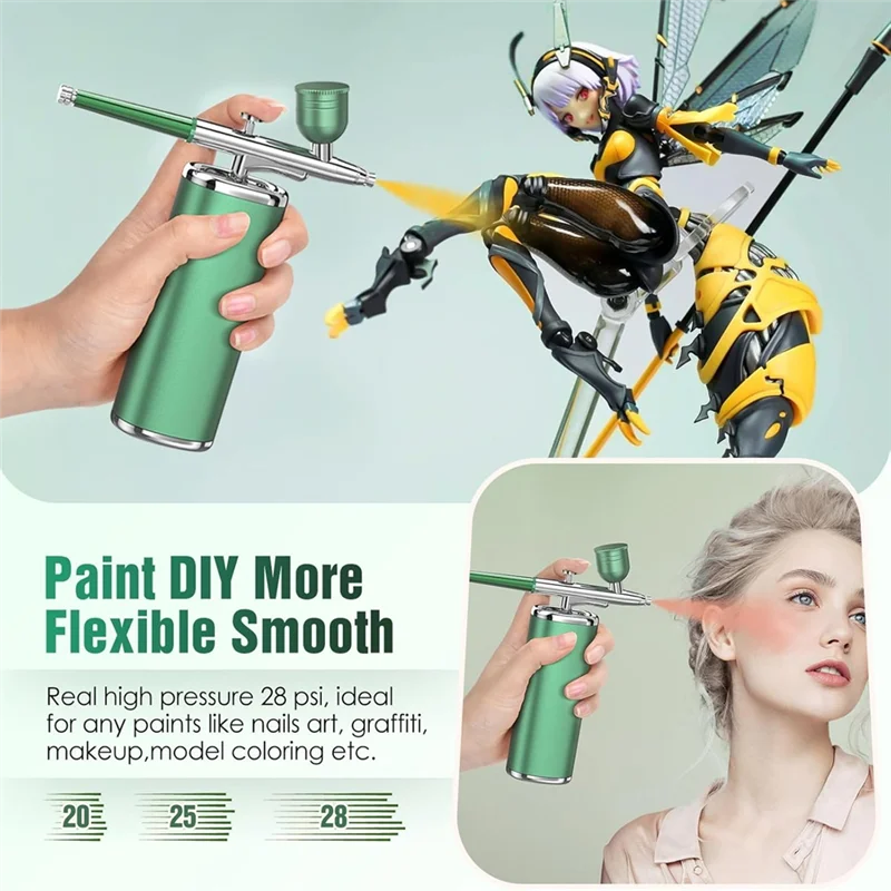 

AT19-Набор аэрографов для ногтей, перезаряжаемая беспроводная воздушная щетка с компрессором для ногтей, краски, татуировки, макияжа, живописи, торта