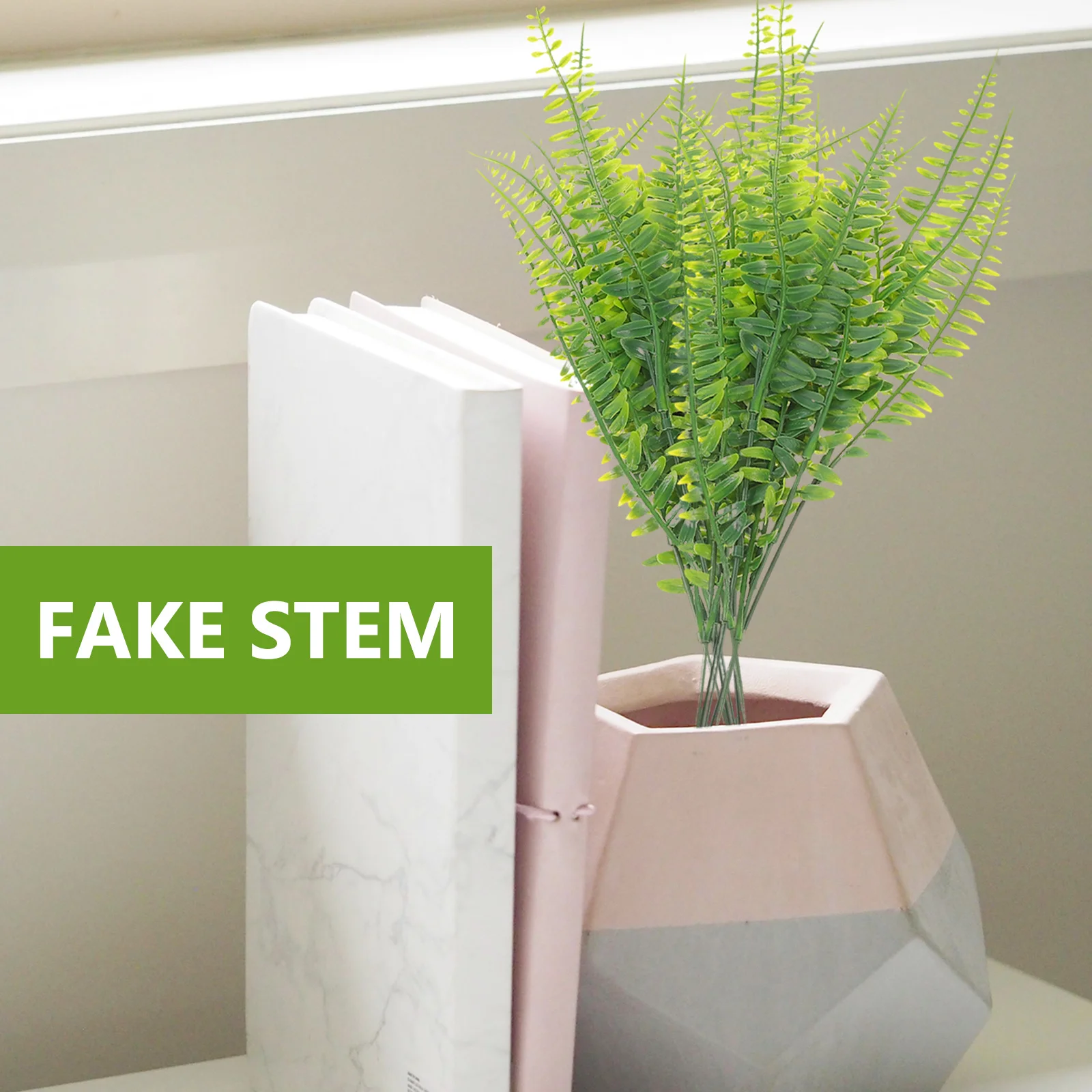 

4Pcs Simulation Plant Stems Artificial Decor Plastic Iron Fake Plant Stems for Home Office Bedroom Wedding Party Decoration