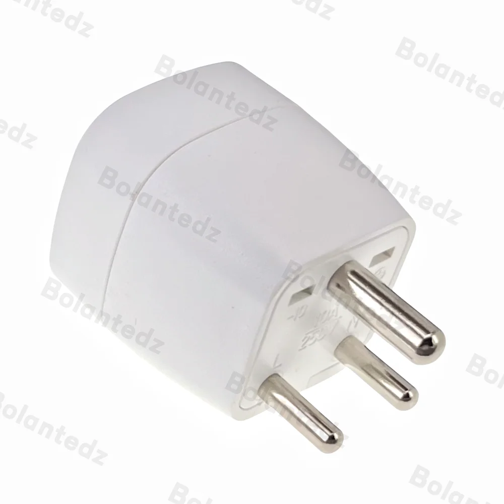 Bolantedz 1PCS Europäischen Nach Indien Power Stecker Adapter Deutschland Standard EU Zu Indischen Steckdose Konverter Für Reise