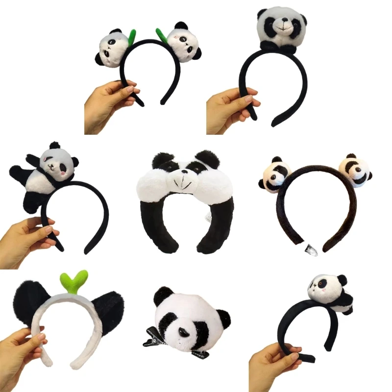 634C Cartoon Stuffed Panda Hair Hoop Christmas Teens Cosplay Headband Multiple Type