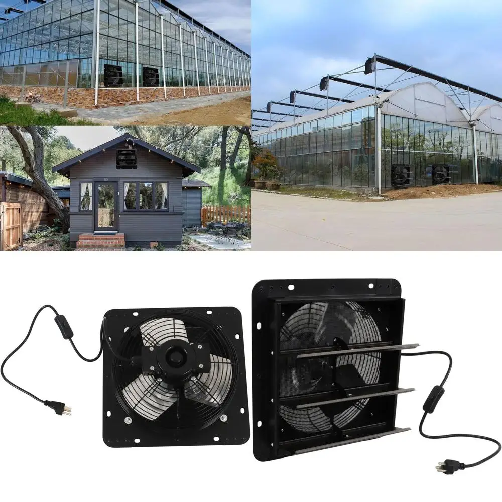 

10-Inch Wall-Mounted Shutter for Basement, Greenhouse, Shed, Attic, and Garage with Mesh Screen