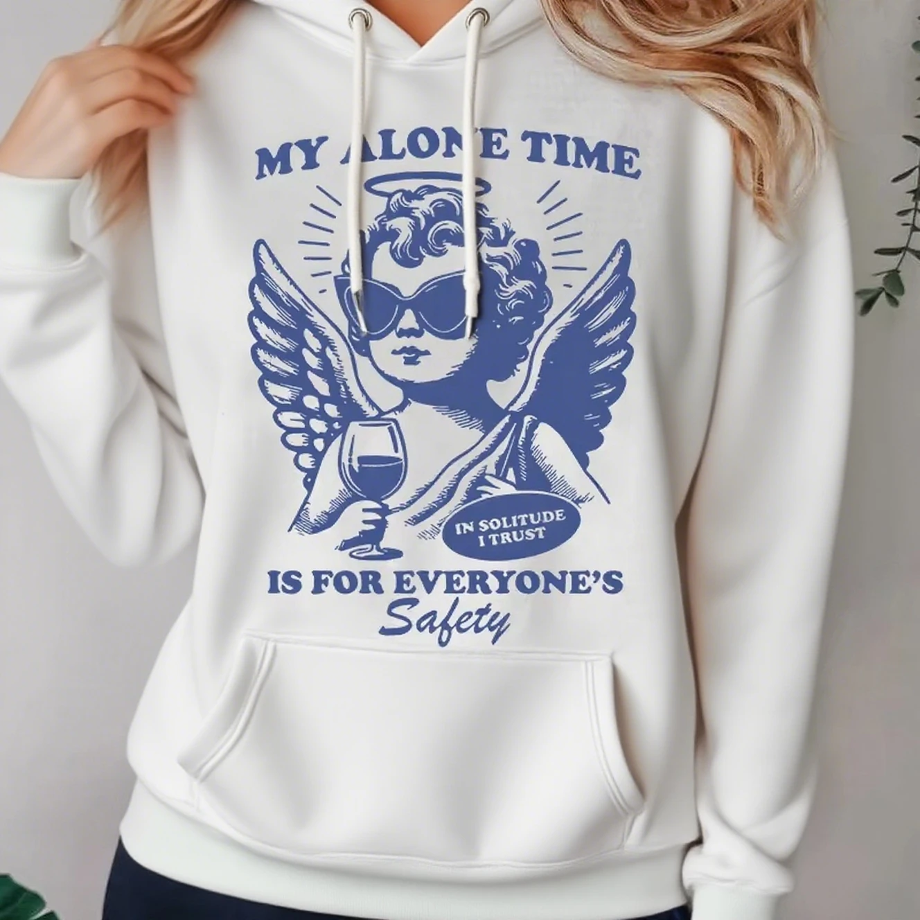 

Angel Baby Graphic Printing Autumn and Winter Cotton Men's and Women's Hoodies Casual Outdoor Street Sports Training Brand Trend