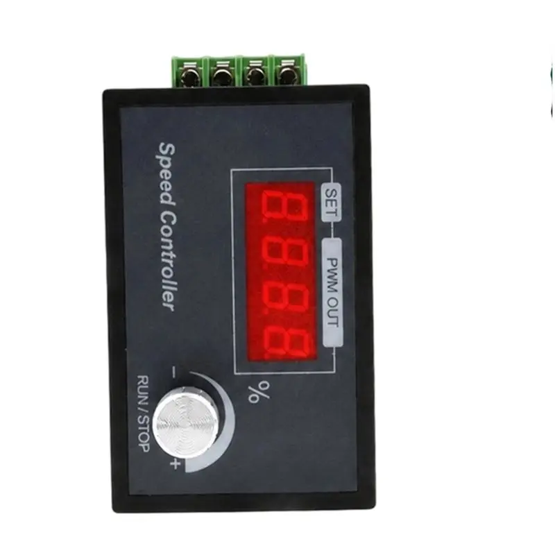 ABJF-Smart PWM DC Motor Speed Controller DC6-60V Digital Display With Digital Encoder Knob Frequency 1-100KHZ Brushed Motor