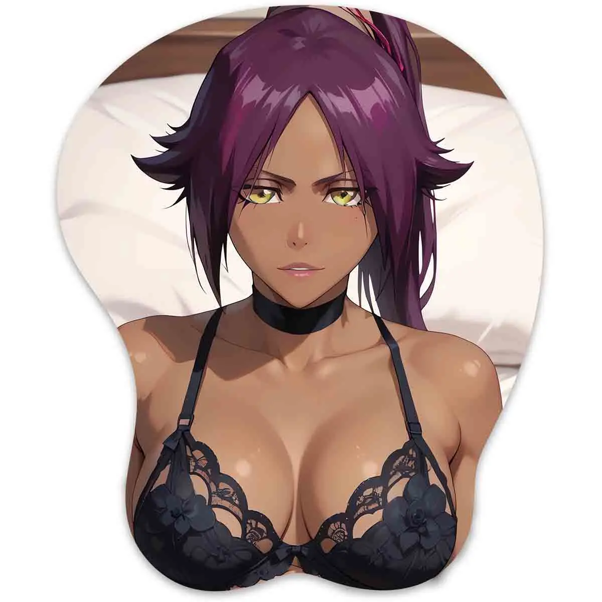لوحة ماوس ثلاثية الأبعاد (Yoruichi Shihouin) Oppai Mousepad الثدي الألعاب مسند المعصم أنيمي مانغا المعصم دعم المعتوه وسادة الماوس حصيرة