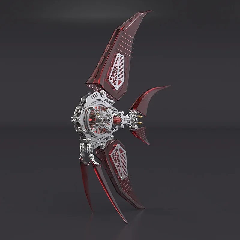 

DIY 3D Puzzle Metal Angel FishModel Kit Mechanical Angel Fish Stainless Steel Plastic Assembly Toy for Adults Kids