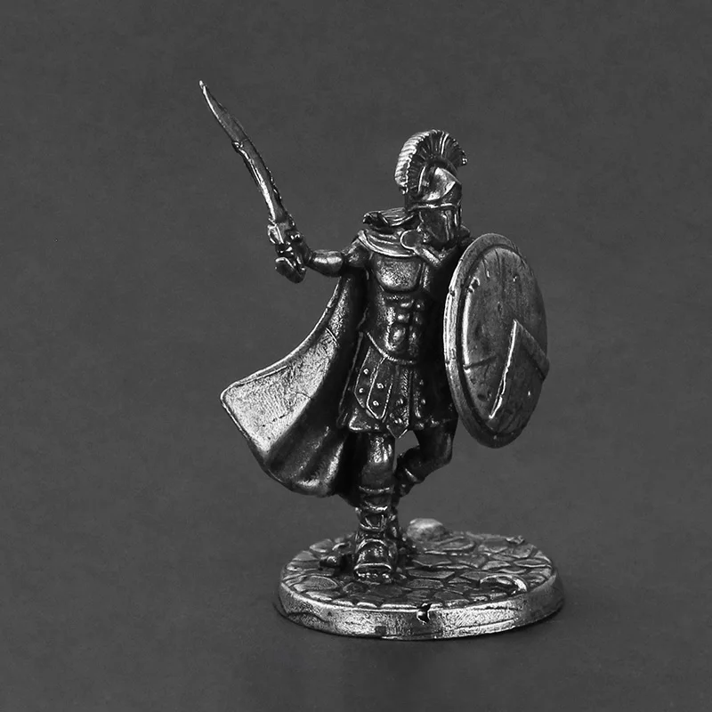 1pcs Ancient Spartan Rome Soliders Figurines Miniatures Vintage Metal Soldiers Model Statue Desktop Ornament Gifts for Men