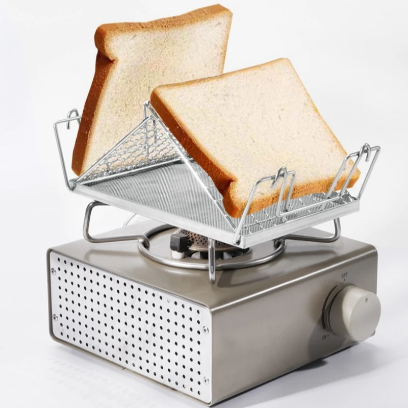 2026 New Stainless Steel Foldable Portable Toaster Rack for Camping Hiking and Picnics Versatile Baking Wire Rack Outdoor Use
