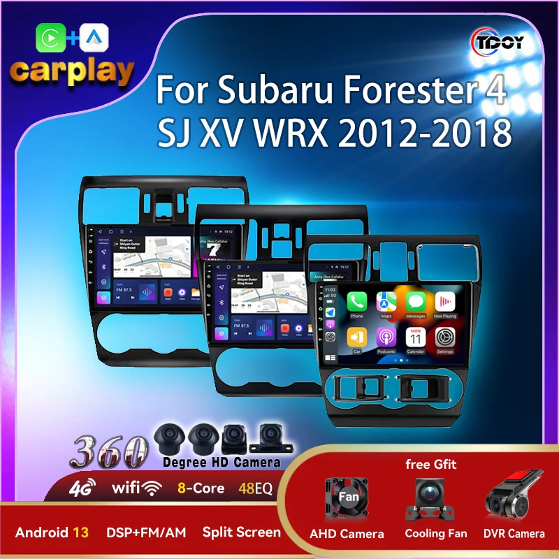 

Carplay Android Auto wireless For Subaru Forester 4 SJ XV WRX 2012-2018 Autoradio wifi Car Radio Multimedia Player Automotive