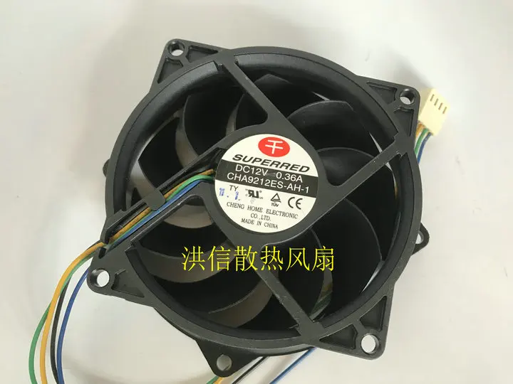 Freight free original SUPERRED CHA9212ES-AH-1 DC12V 0.36A 4-wire PWM cooling fan