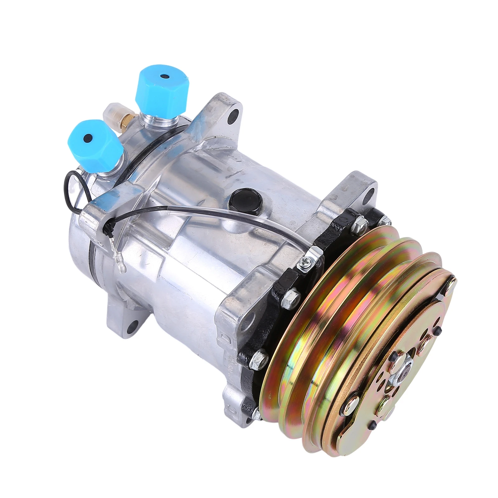 مجموعة ضاغط تكييف الهواء العامة بكرة حزام كروم 12 فولت متوافقة مع ضواغط R-12 وR134A KOO-JJ-0176-3