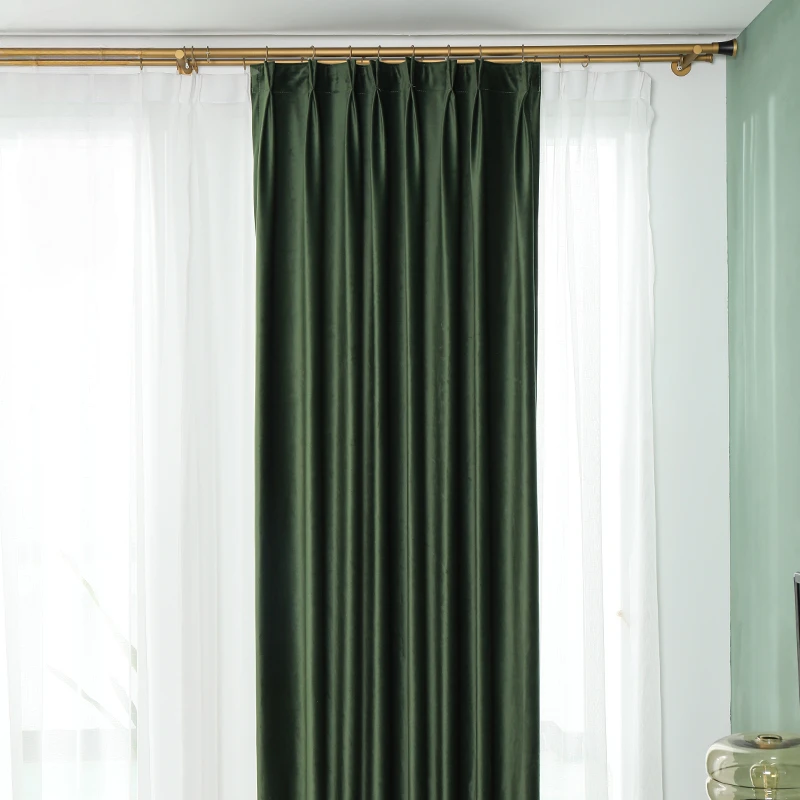 Blackout Curtains for Living Room Bedroom Dining Room Full Light Blocking Drapes Nordic Splicing Modern Velvet Solid Curtains