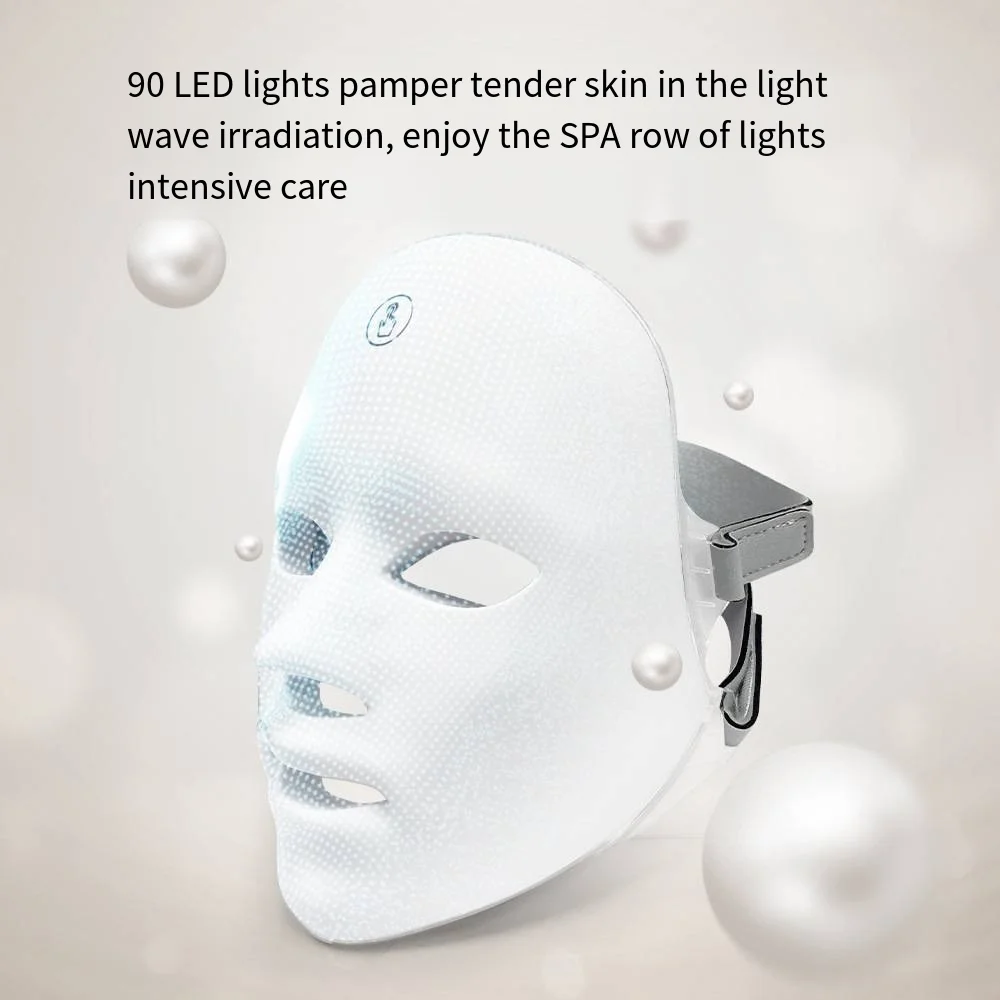 Rechargeable Facial LED Mask 7 Colors LED Photon Therapy Beauty Mask Skin Rejuvenation Home Face Lifting Whitening Beauty Device