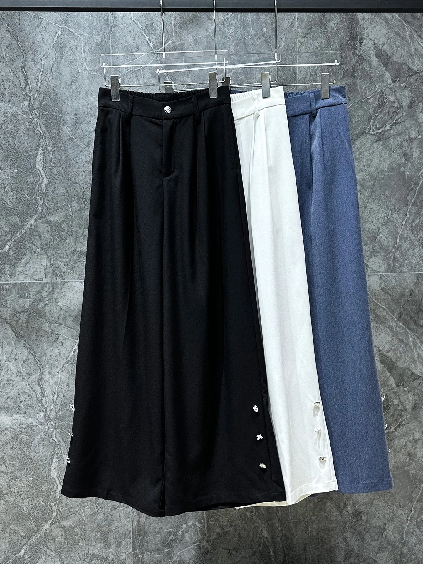 

Trendy Men's Korean Sle Loose Casual Suit Pants 2025 New Faion Straight Leg Wide Leg Pants for Young Men