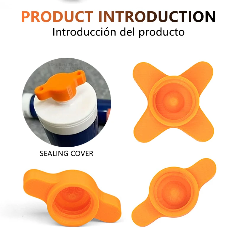 غطاء توفير مانع التسرب العالمي ومنظف فوهة الغراء، غطاء أنبوب السد السيليكون المضاد للتجفيف لأدوات السد القياسية التي يمكنك صنعها بنفسك