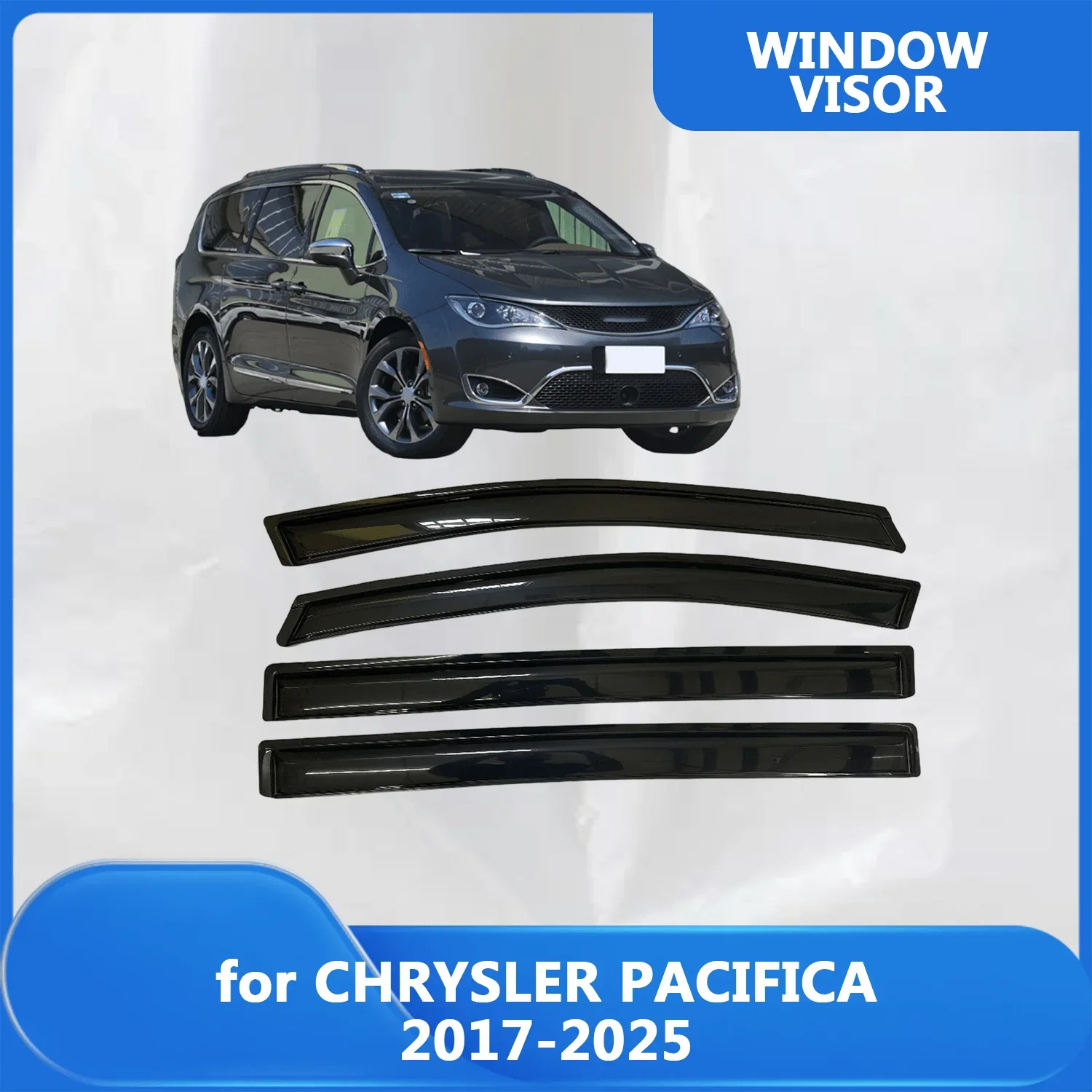 

Window Visor for CHRYSLER PACIFICA 2017 2018 2019 2020 2021 2022 2023 2024 2025 Wind Deflectors Rain Guards Door Visor Vent Rain