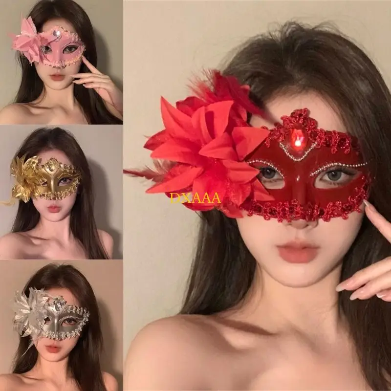 

DXAA Маскадные маски венецианцы маска для вечеринки цветочный блеск Mardi Gras Mask с регулируемыми ремнями для женщин карнивалы